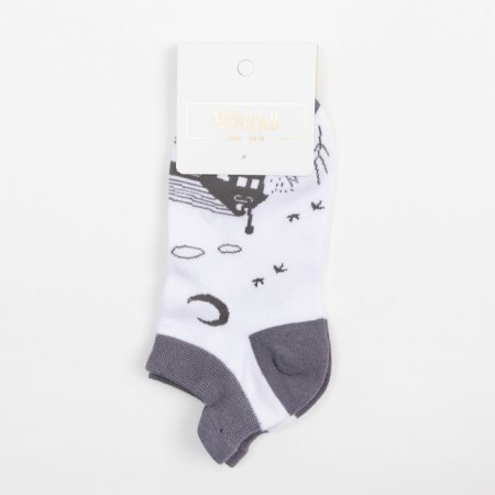 Women's socks minku "abstraction", gray color, size 36-41 (23-27 cm)-3