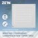 Ventilation grate Zein Lux RM1717C, 175 x 175 mm, with a grid, metal, gray