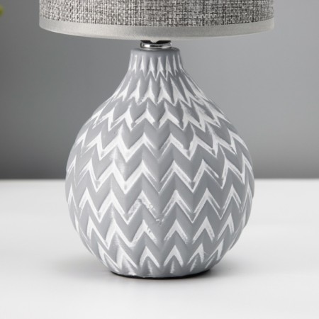 Traffic lamp with lampshade Risalux "Ruby", E14, 40 W, white-gray, 13 × 13 × 27 cm-3