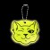 The reflective element "Cat Cunning", bilateral, 6 × 5.9 cm, color mix
