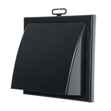 The output of the wall zein, 190x190 mm, with a flange d = 100/125/55x110 mm, with a check valve, graphite