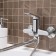 Bath mixer "RMS" SL121-006E, pour 350 mm, shower set, brass, chrome