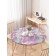 Tables on the table “Unicorns with butterflies”, round, oxford, elastic band, size 120x120 cm, diameter 75-100 cm