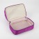 Cosmetic bag, 2 parts on zippers, purple color