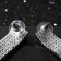 Hanging earrings with rhinestones "Waterfall" on a rectangle, white color in silver, 9 cm