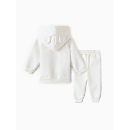 Costume (sweatshirt and trousers) I, Basic Line, height 86-92 cm, Milk color-8