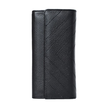 Purse, genuine leather, 190x95x25 cm, black