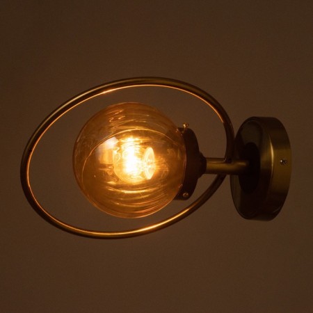 Bra "Sally" 1x60W E27 copper, black 26x13x33cm-2