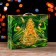 Gift box "Festive silk" in green 29 x 9 x 25 cm