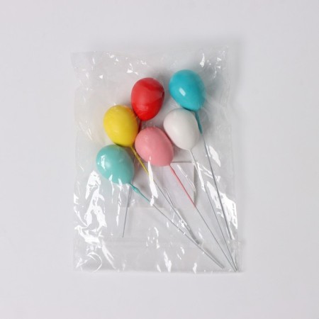 Set of toppers for the Cake "Balls", 6 pcs, color mix-3