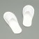 Disposable slippers, fleece, white, size 42