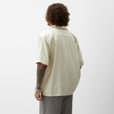 Men's shirt with short sleeve MIST R.52, milk-3