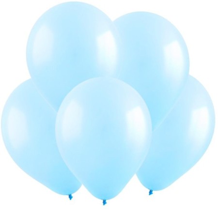 Latex ball 12 ", pastel, set 100 pcs., The color of light blue
