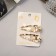 Liberty hair clip (set 2 pcs) wave oval, 6.5 cm, gold