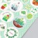 Decor for creativity cardboard "Chips and buttons. Green" 24 pcs 13x16.5 cm