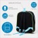 Baby backpack on lightning, 1 outer pocket, insert mix, blue color