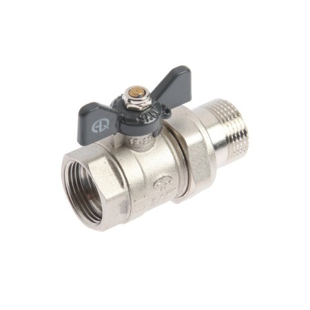 Ballic Aqualink, PN 50, inner/outer thread 3/4, ", Light, straight, butterfly, nickel.-1
