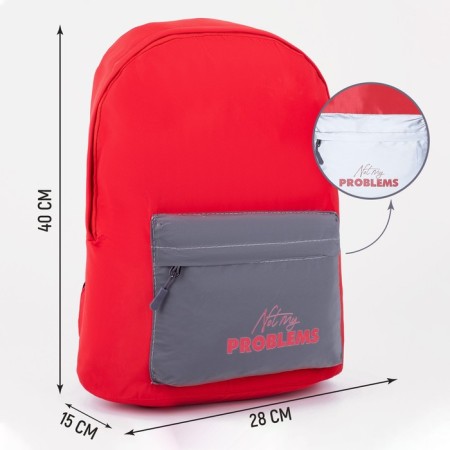 School backpack with a reflective pocket NOT My Problems-1