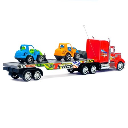 Avtobos radio -controlled truck, with tractors, works from batteries, mix-2