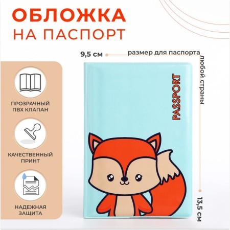Cover for passport, blue color
