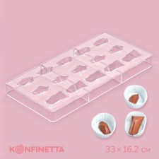 Форма для шоколада и конфет KONFINETTA «Драгоценные камни», 33×16,2 см, 16 ячеек, (2,5×3/4,5 см)