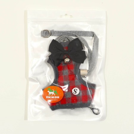A set of ammunition with a soft harness, s, leash 120 x 1 cm, Osh 20-40 cm, og 30-44 cm, red 47310-7