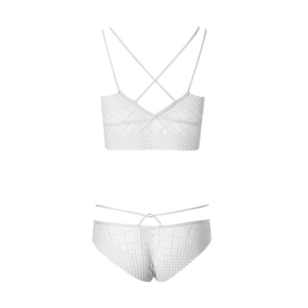 Female set (top, panties), white color, size 46-48-7