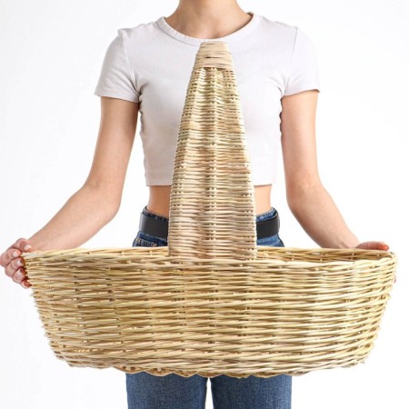 Product basket, 62 × 41 × 18/50 cm, manual weaving, willow