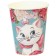 Paper glass "Happy Birthday!", 250 ml, cats aristocrats