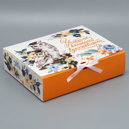 Gift box, packaging, “The teacher who inspires”, 31 x 24.5 x 8 cm-1