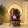 Table Polystone Fountain from the Network, Ganesha's backlight in gold near the waterfall - hand "25x20x34 cm