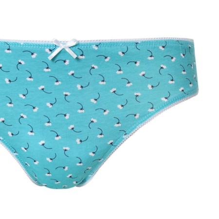Panties Female Slips "Flowers", green color, size 50/xl-8