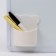Magnetic universal stand for markers and lips "Bear" white color 4x9x10cm
