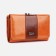Women's wallet on the button, orange color
