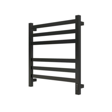 Electric towel Grois Bruno, 400x600 mm, 6 crossbars, lower, black-1