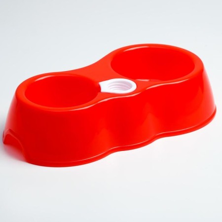 Double round bowl, 27 x 16 x 6.5 cm, red-3