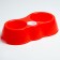 Double round bowl, 27 x 16 x 6.5 cm, red