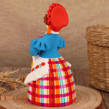 Dymkovo toy "lady" bread-salt ", 15 cm, mix-7