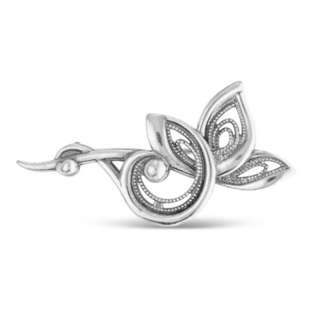 Brooch "Flower", echoing with oxidation