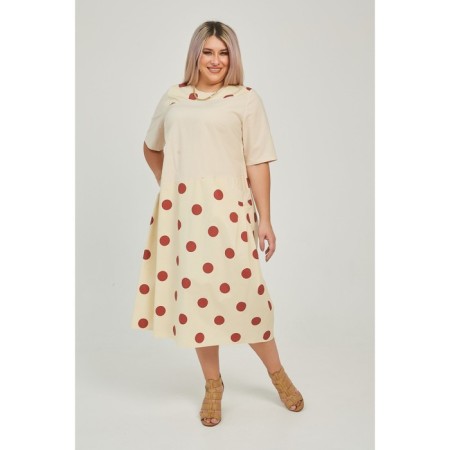 Women's dress, size 58, brown color-2