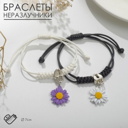 Bracelets "Demetrons" chamomile with locks, colored, 7 cm-1