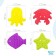 A set of anti-slip mini-rings for a bath 12 pcs., Mix color