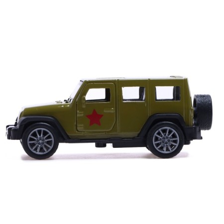Metal "Army", 1:48, inertia, doors open, green color-1