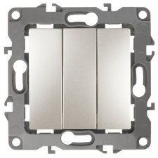Triple switch, 10AX 250V, IP20, era12, mother of pearl