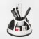 Set a desktop Brauberg, 10 items, rotating, black and white, in a blister