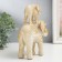 Polystone souvenir "White Elephant with an elephant on the back, with gold - layers" 16x7x19.5 cm