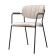 Eirill chair, 530 × 590 × 770 mm, velor, gray-beige color