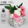 Gift box for flowers with PVC lid, packaging, “educator”, 12 x 12 x 12 cm
