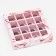 Box for sweets, 16 pcs, "peonies", pale pink, 17.7 x 17.7 x 3.8 cm