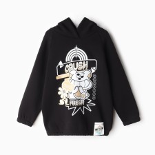 Sweatshirt (Hoody) Children's Minaku: Crush, Black Color, height 110 cm